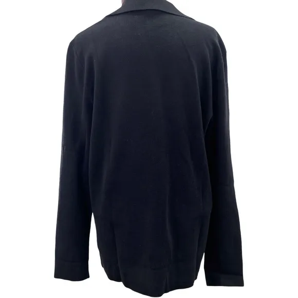 Express Knit Sweater Notched Collar Black Blazer Jacket Oversized Small NWT