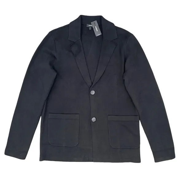 Express Knit Sweater Notched Collar Black Blazer Jacket Oversized Small NWT