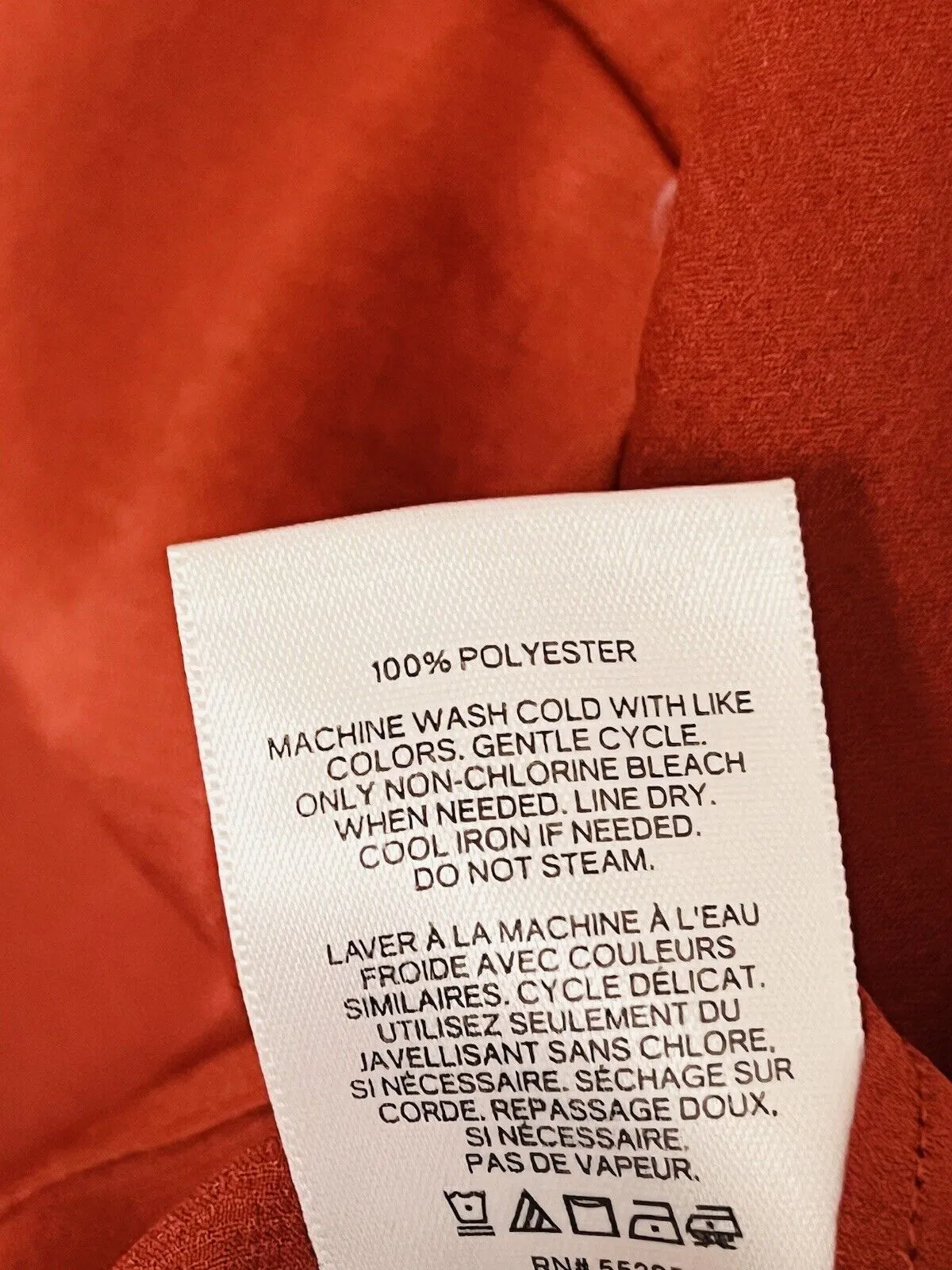 EXPRESS Ruffled Blouse Sz M Rust Color Cropped Zip Open Back