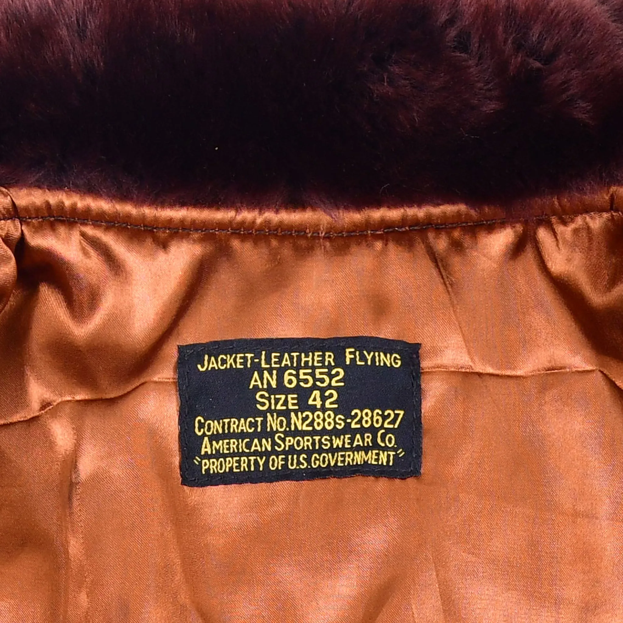 FiveStar Leather Repro American Sportswear AN-6552 Jacket Goatskin Mid Brown