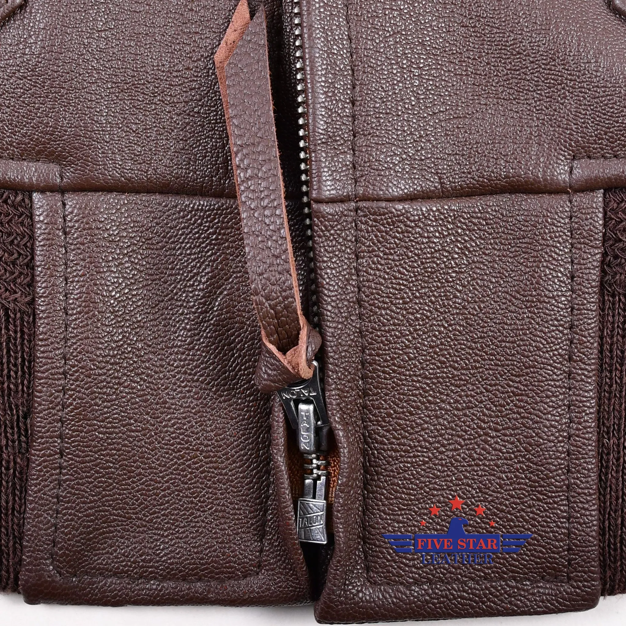 FiveStar Leather Repro American Sportswear AN-6552 Jacket Goatskin Mid Brown