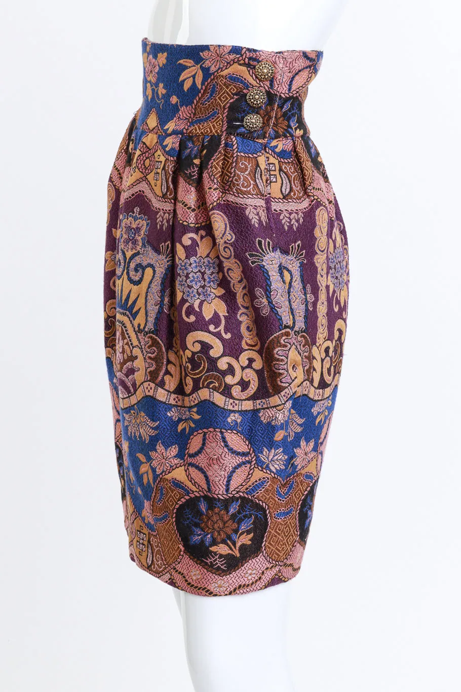 Floral Baroque Jacket & Skirt Set