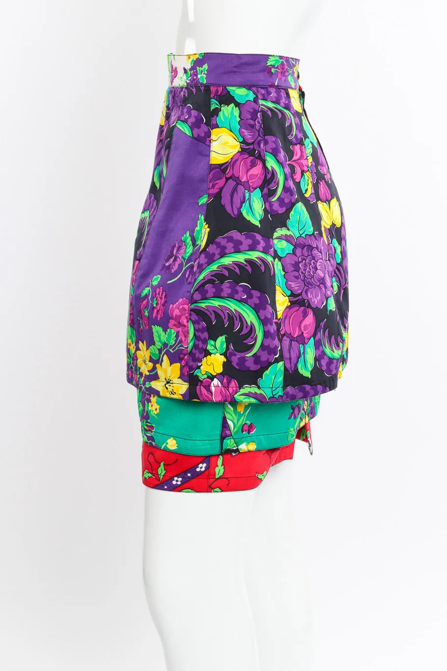 Floral Cotton Tiered Skirt
