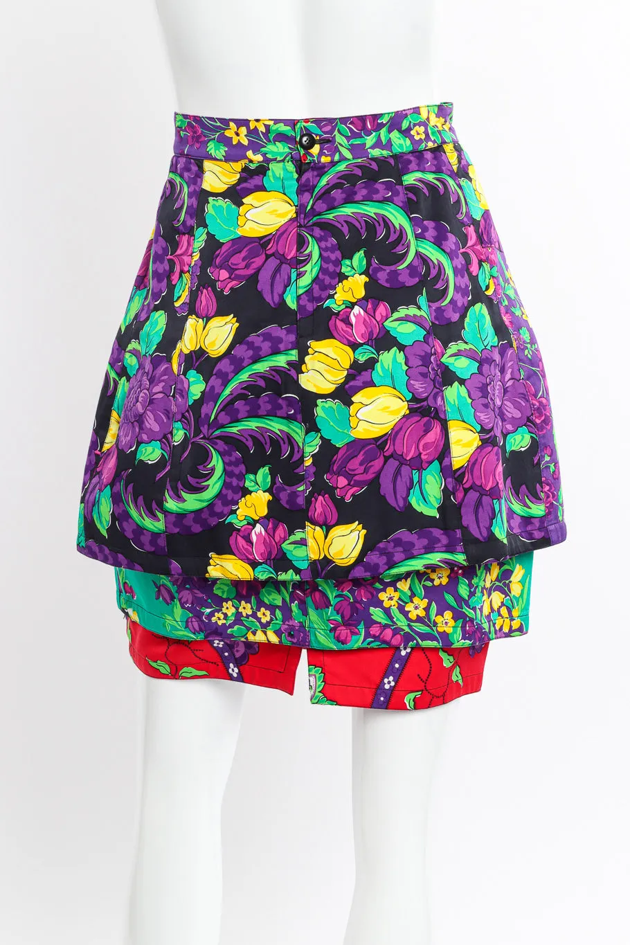Floral Cotton Tiered Skirt