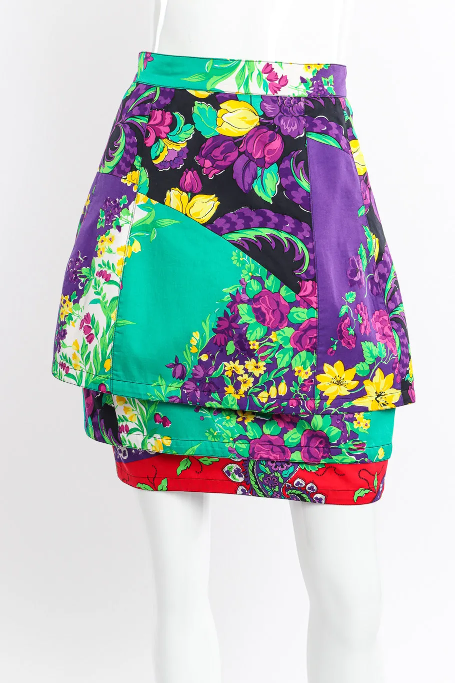 Floral Cotton Tiered Skirt