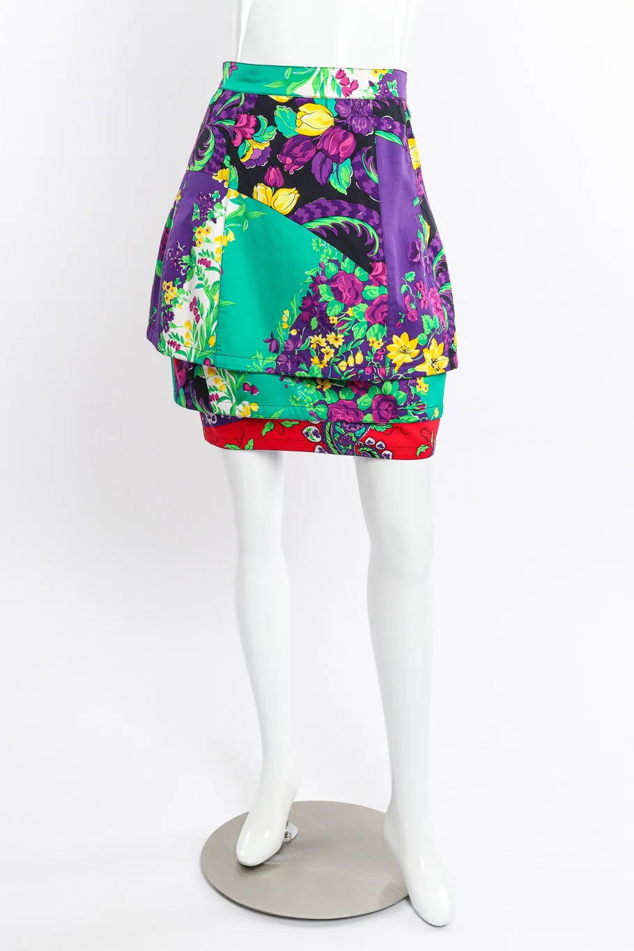 Floral Cotton Tiered Skirt