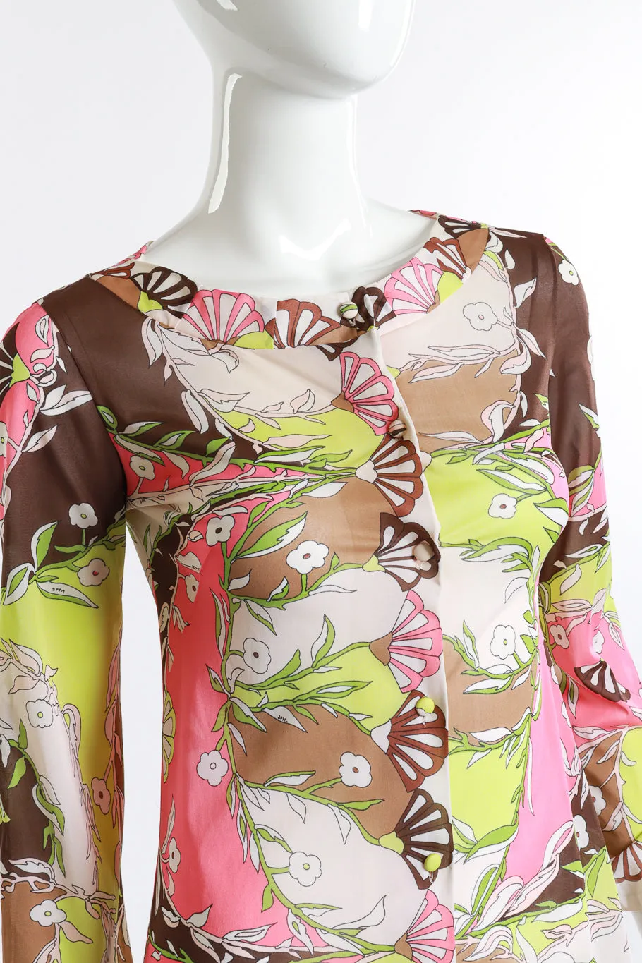 Floral Fan Jacket Mini Dress