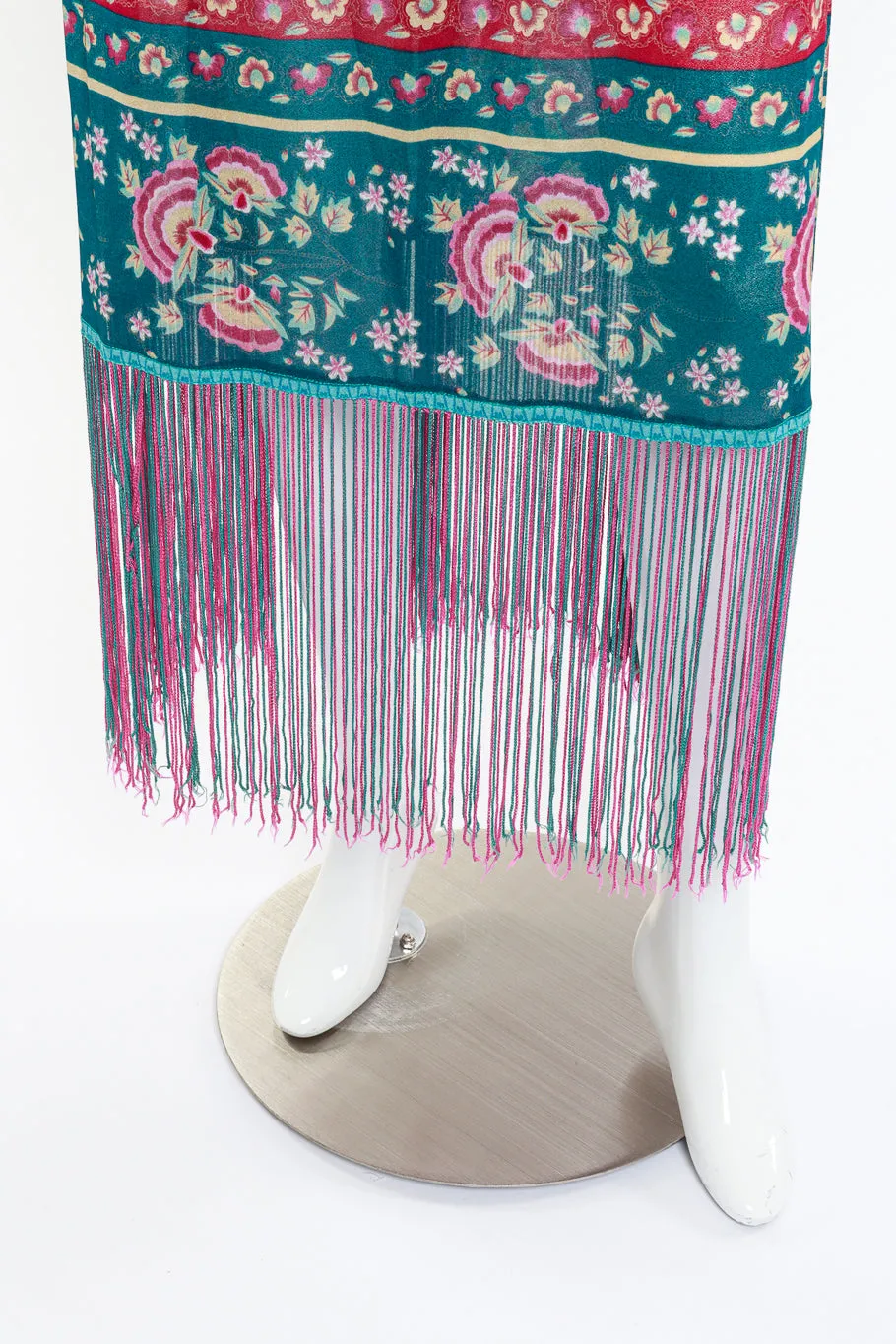 Floral Fringe Hem Dress