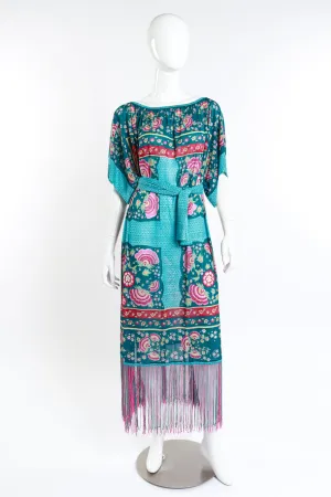 Floral Fringe Hem Dress