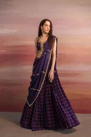 Floral Print Lehenga Set
