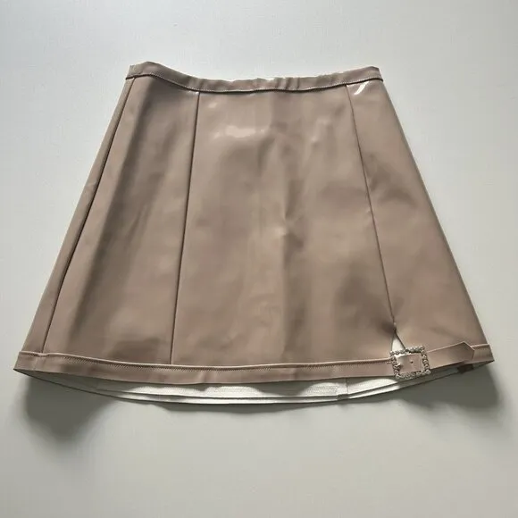 For Love And Lemons Women's High Roller Latex Skirt NWT Size Small