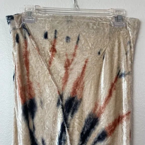 Free People Serious Swagger Velvet Tie Dye Midi Skirt Firework Combo Small