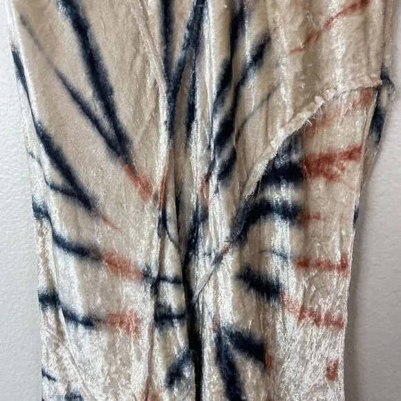 Free People Serious Swagger Velvet Tie Dye Midi Skirt Firework Combo Small