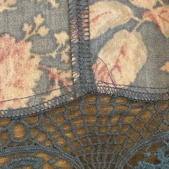 Free People Straight Skirt with Crochet Lace Hem