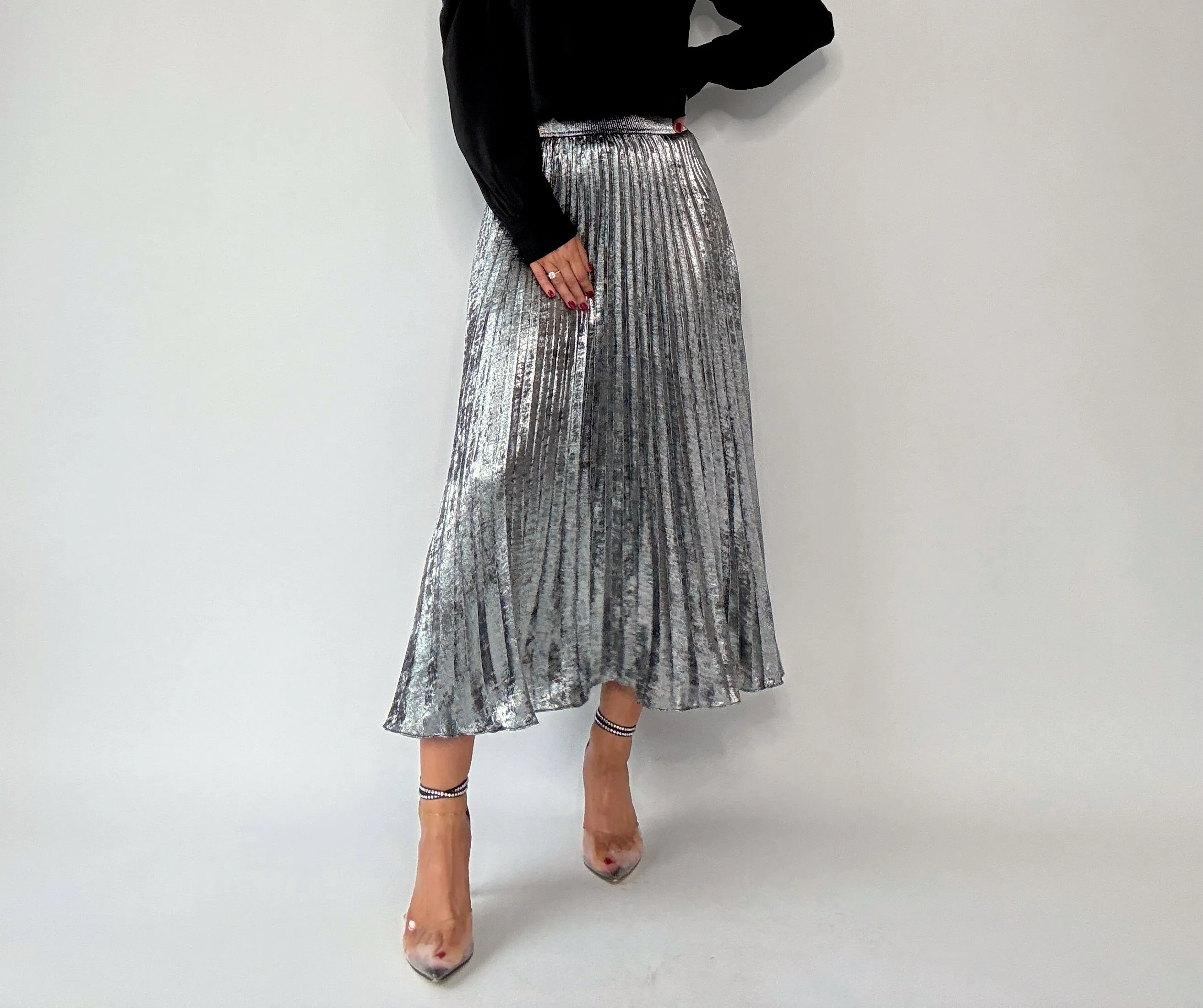 Frost Yourself Metallic Skirt