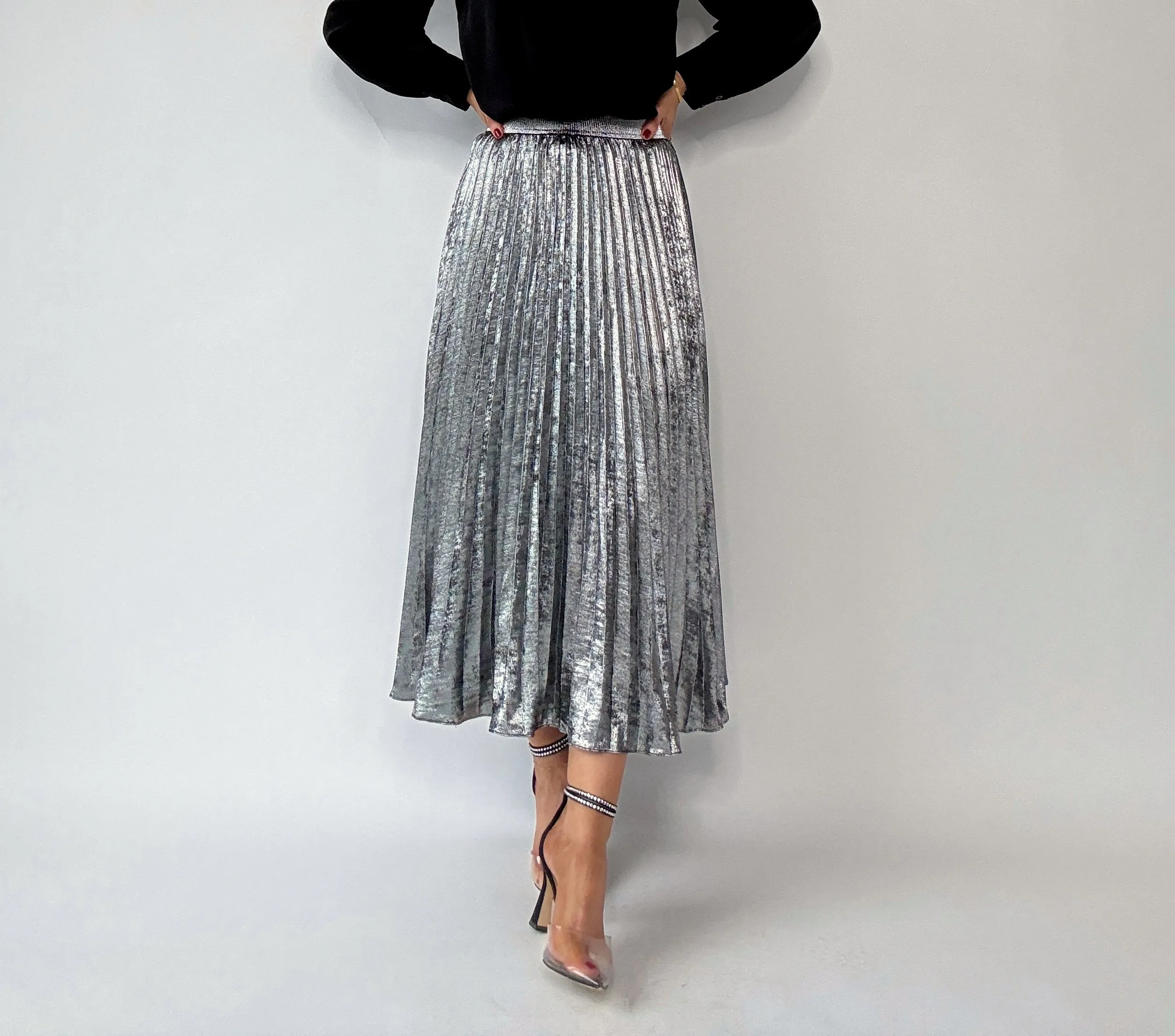 Frost Yourself Metallic Skirt