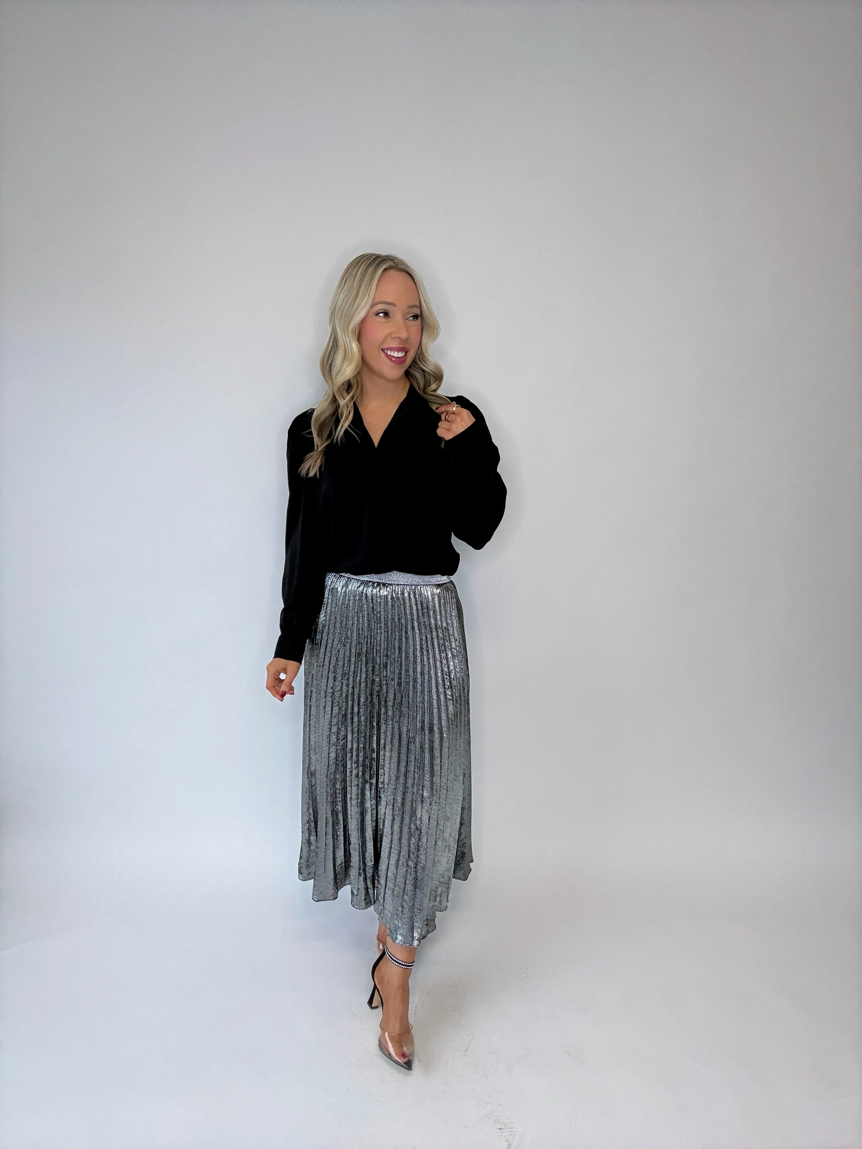 Frost Yourself Metallic Skirt