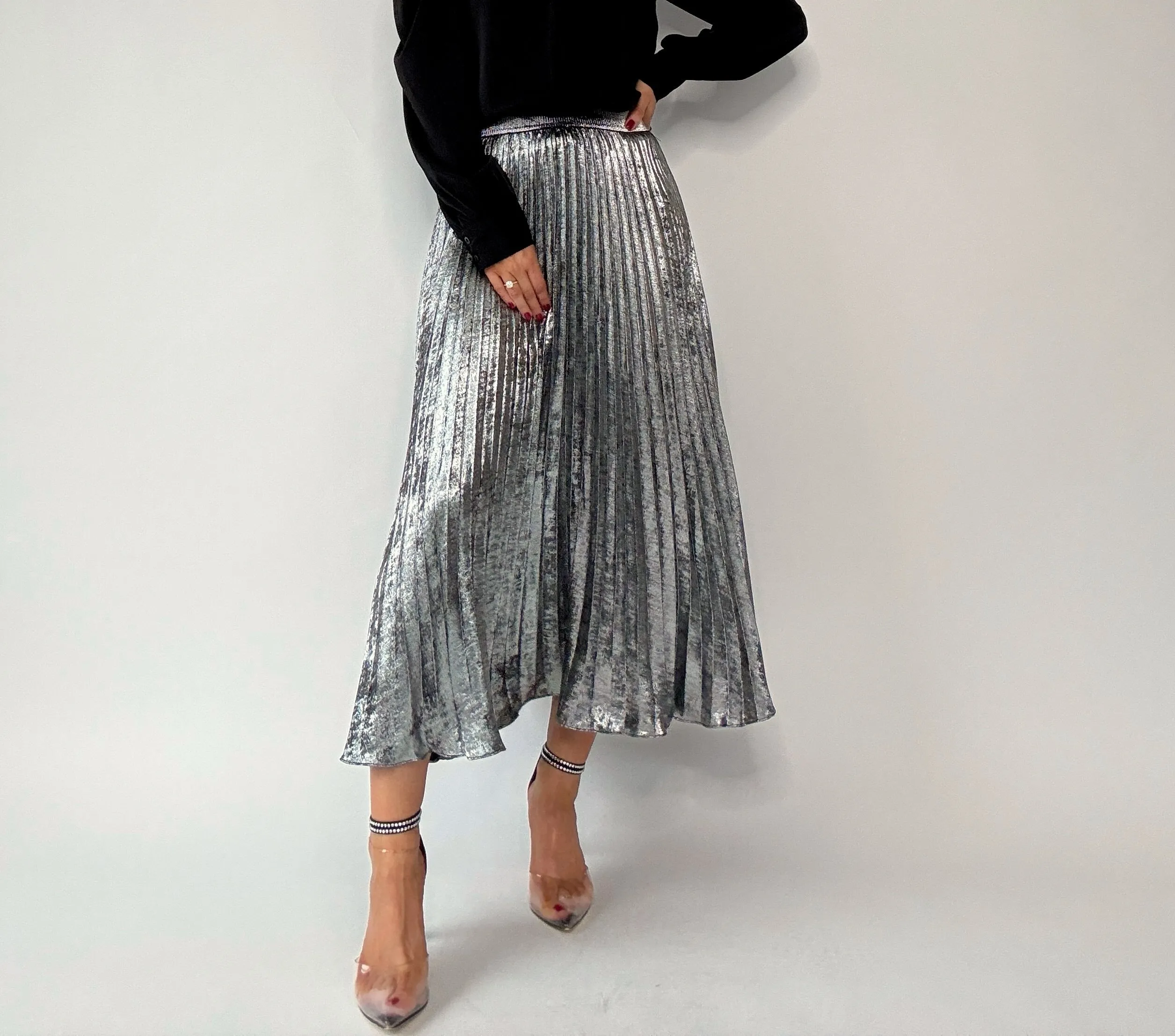 Frost Yourself Metallic Skirt