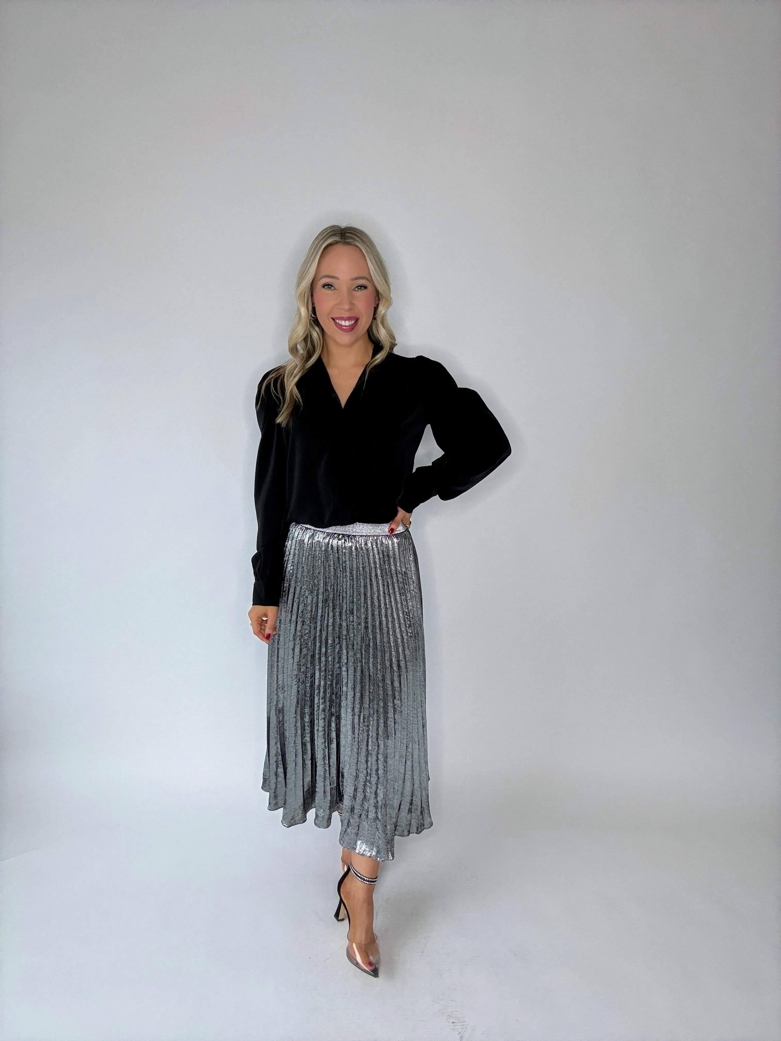 Frost Yourself Metallic Skirt