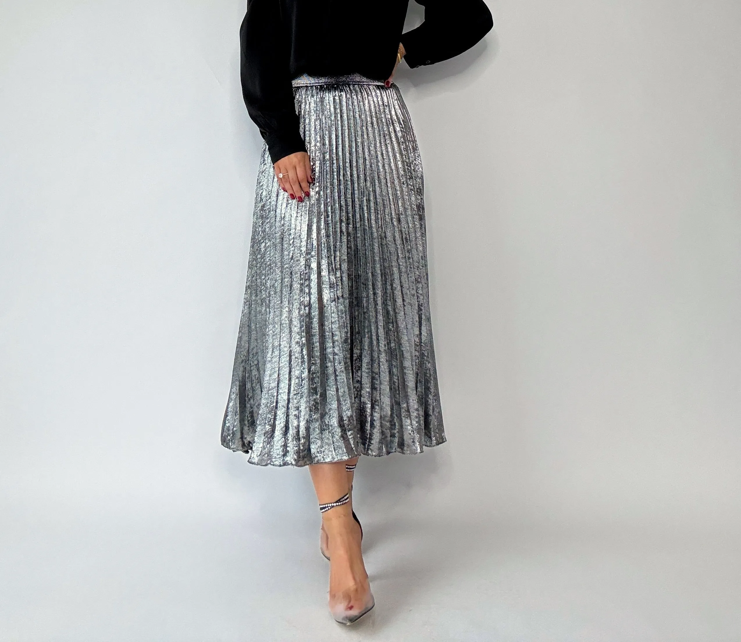 Frost Yourself Metallic Skirt