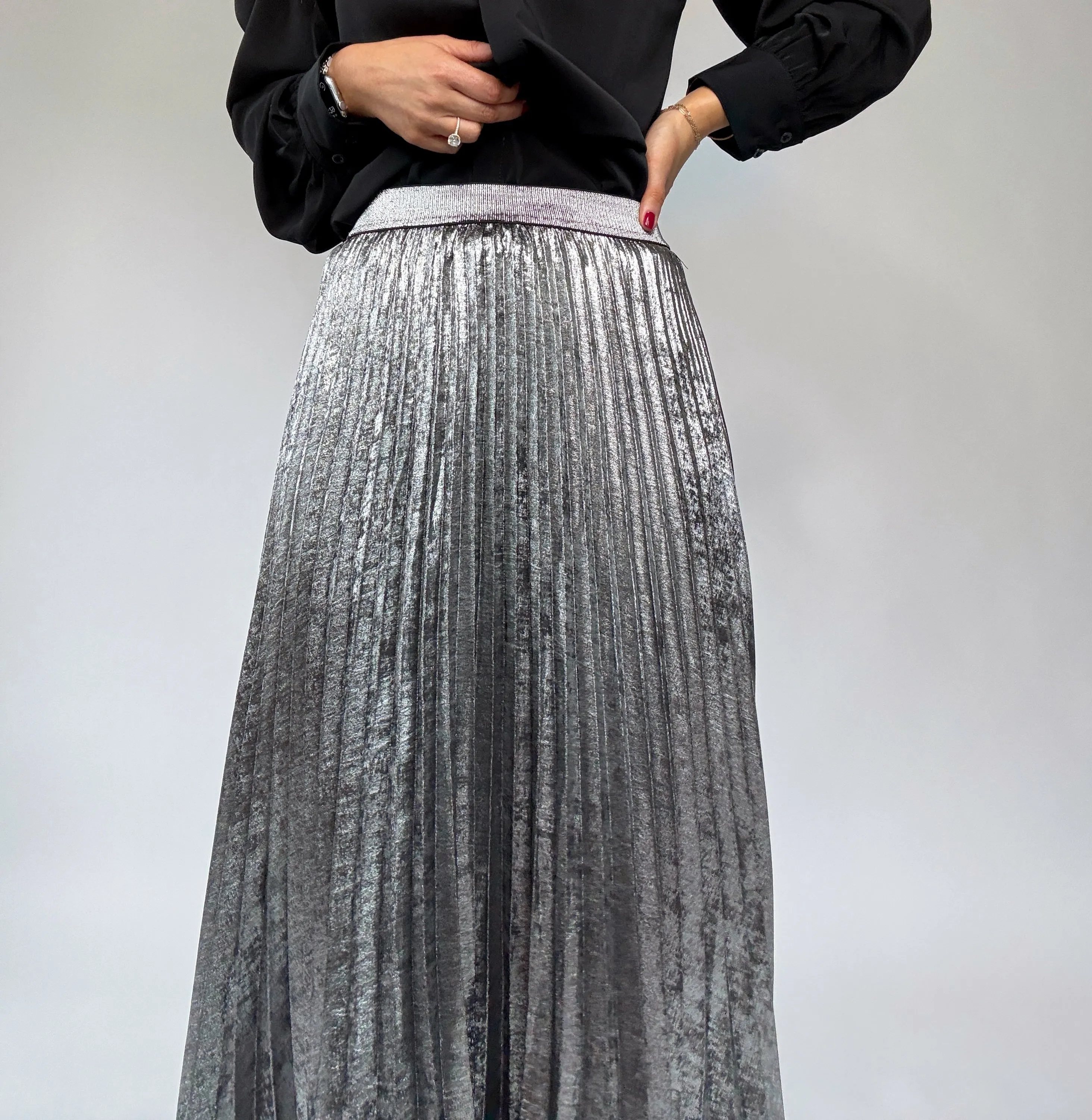 Frost Yourself Metallic Skirt