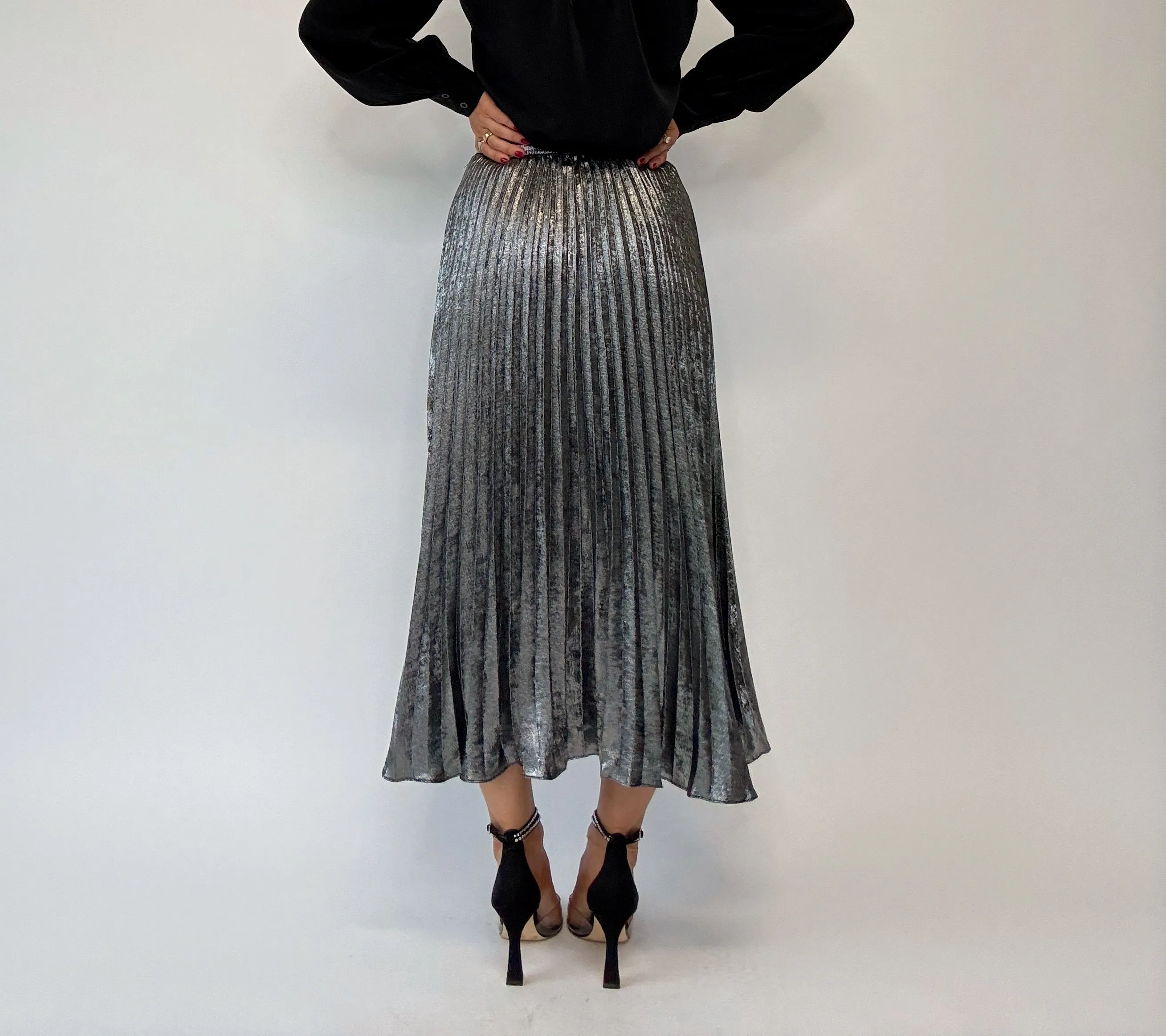 Frost Yourself Metallic Skirt