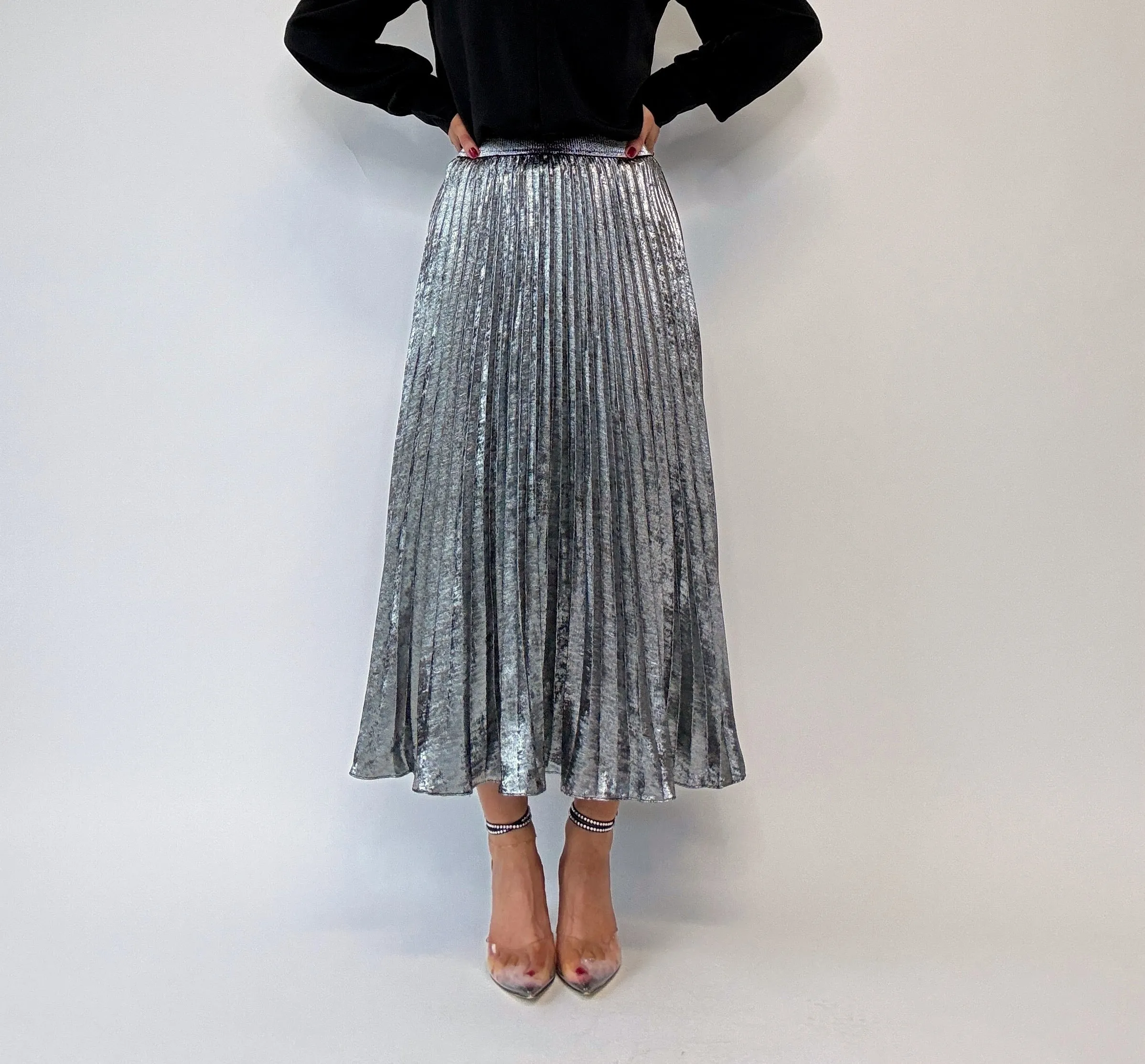 Frost Yourself Metallic Skirt