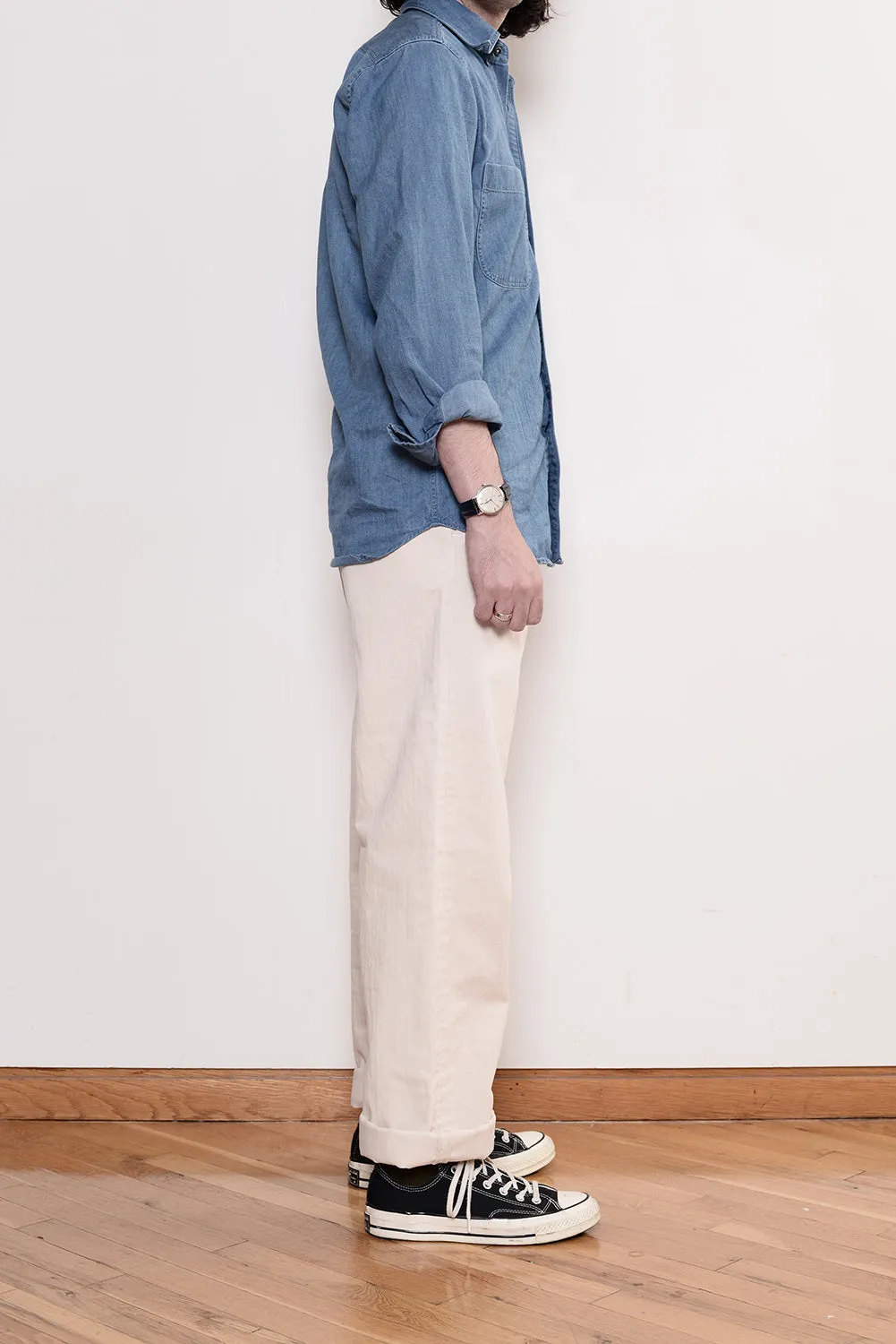 GD412 WORK PANT | 9 Oz Cotton Herringbone - Natural