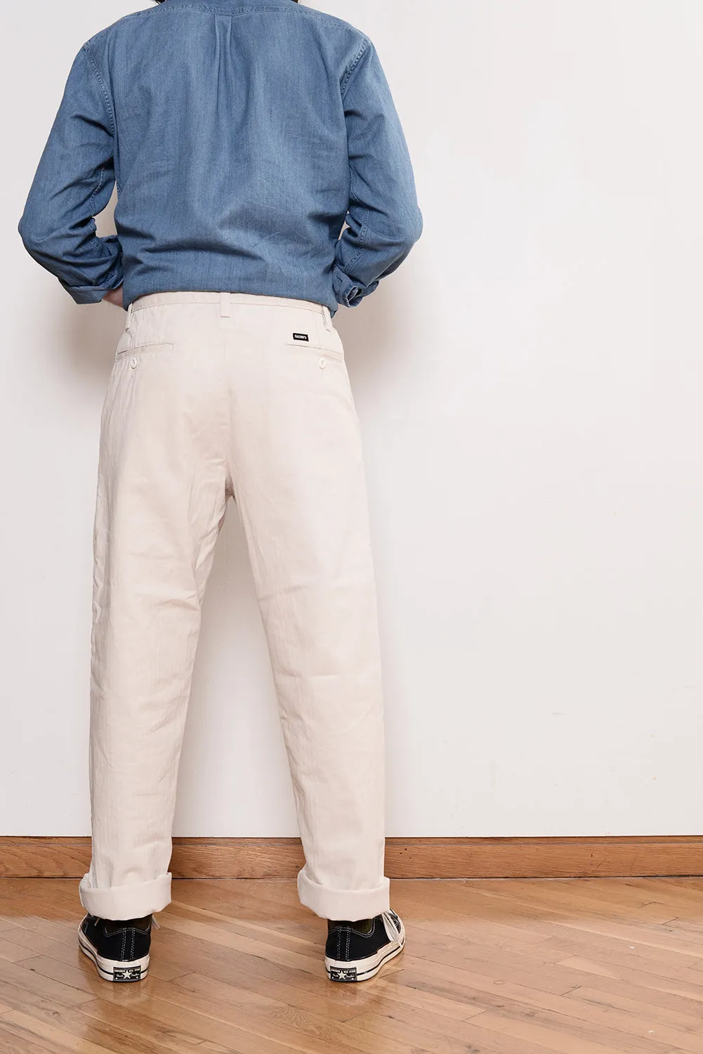 GD412 WORK PANT | 9 Oz Cotton Herringbone - Natural