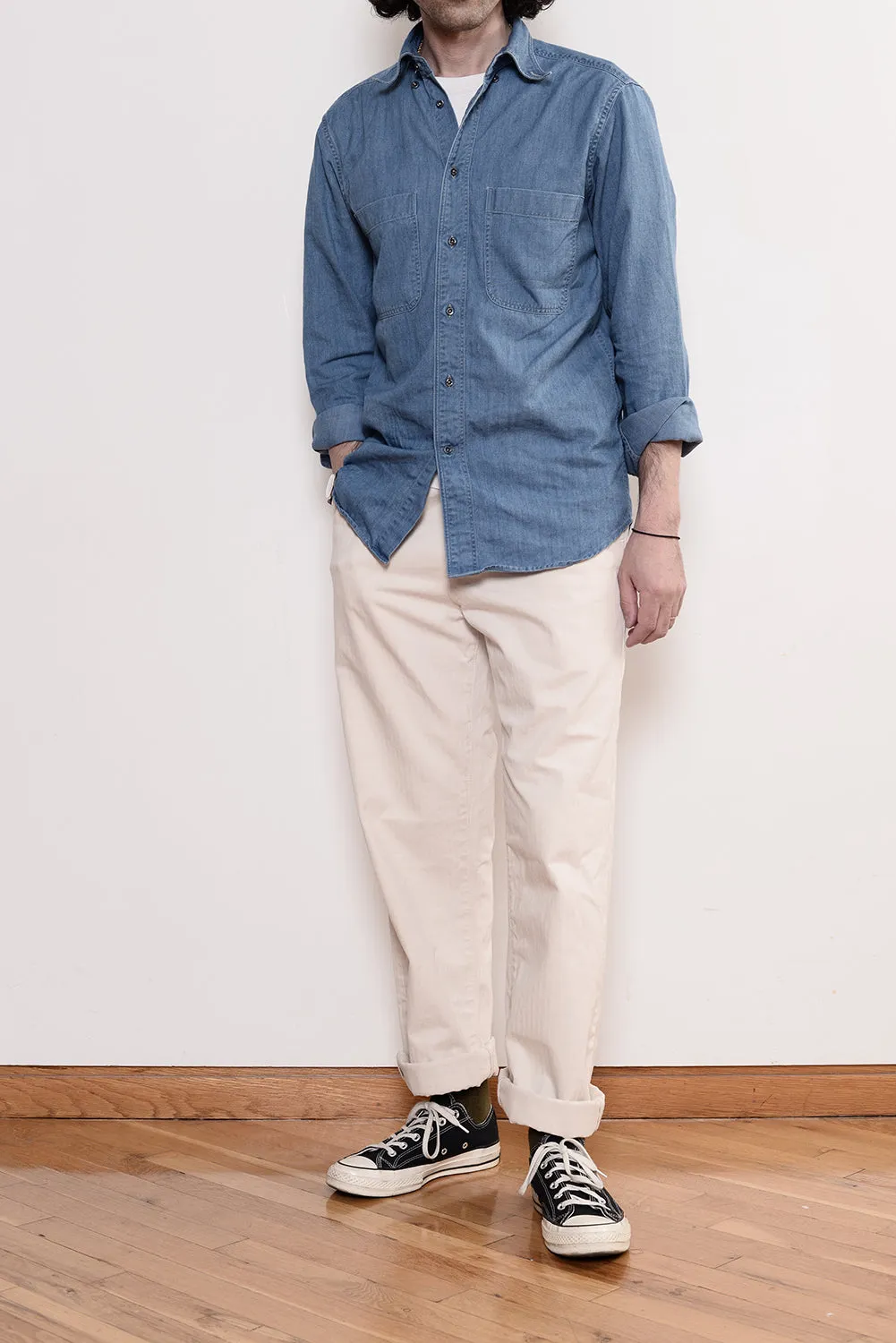 GD412 WORK PANT | 9 Oz Cotton Herringbone - Natural