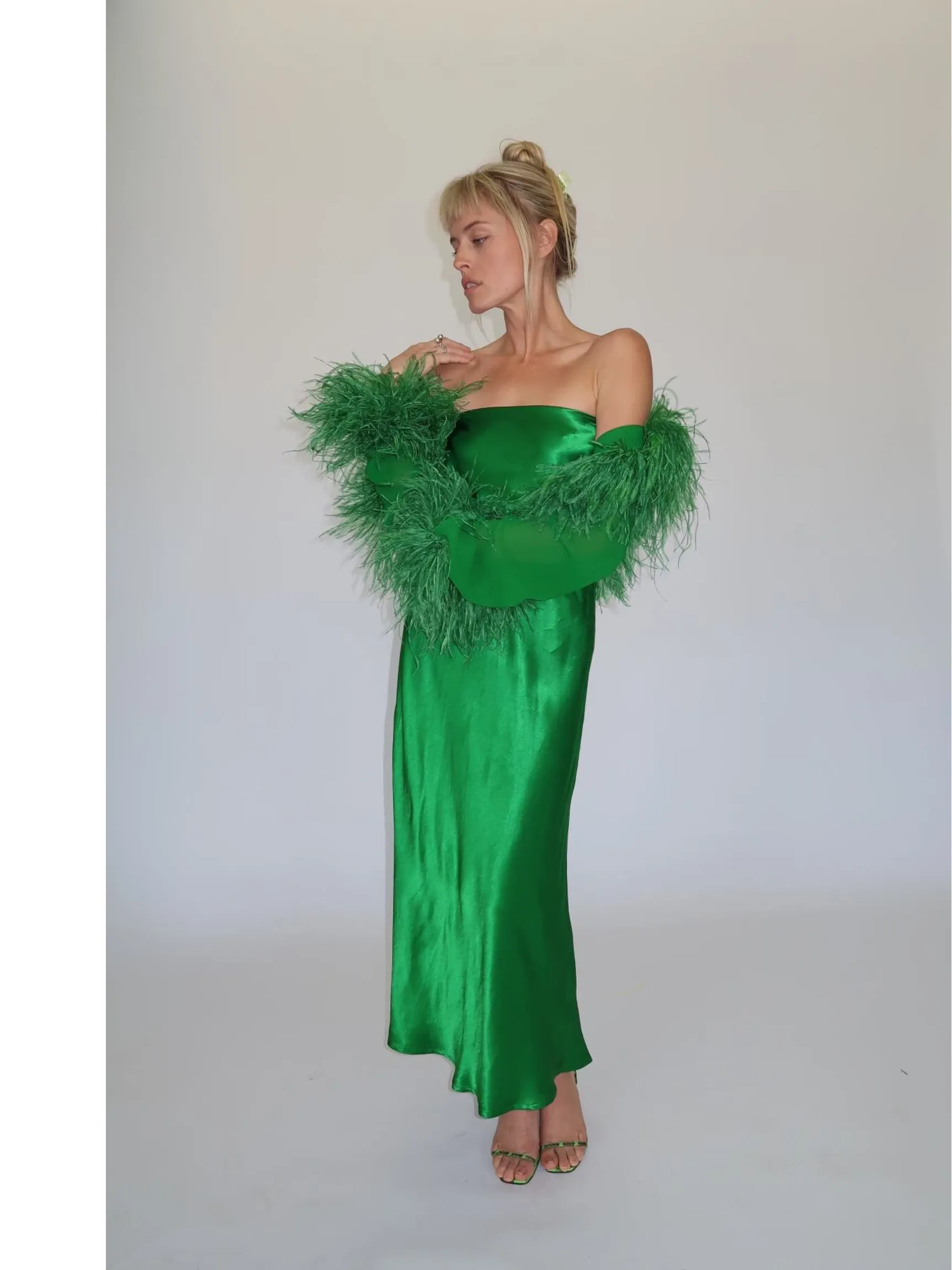 Gem Satin Shimmy Skirt