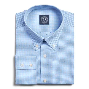 Gingham Pindot Print - Blue