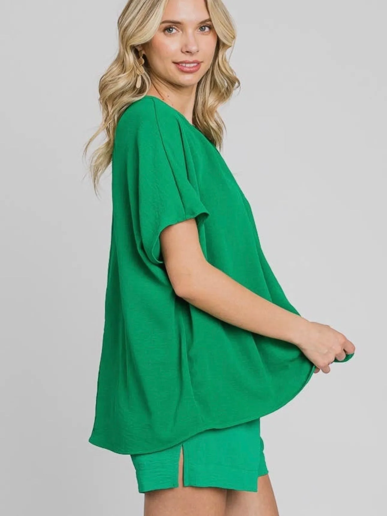Go with the Flow Top: Kelly Green