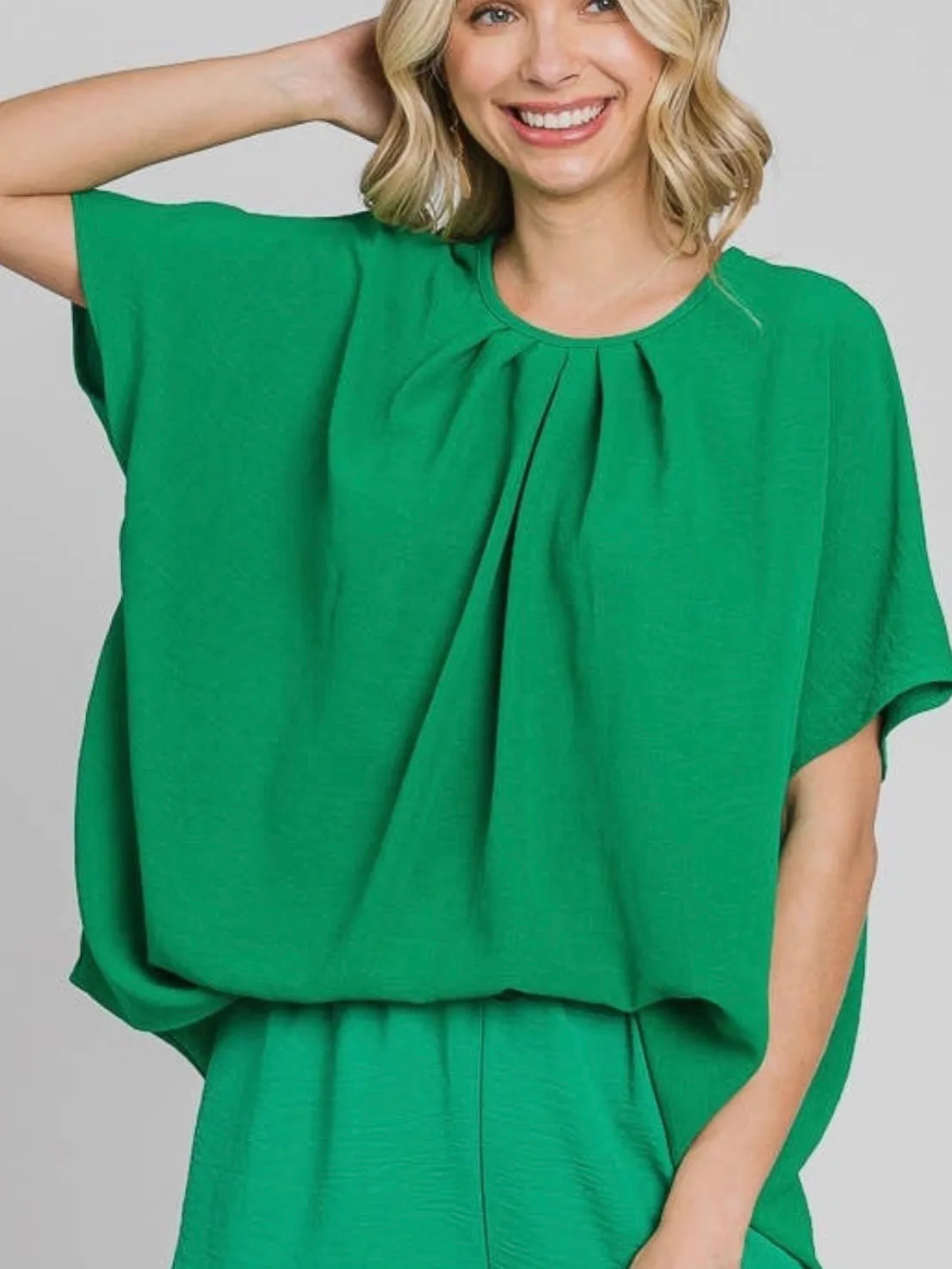 Go with the Flow Top: Kelly Green
