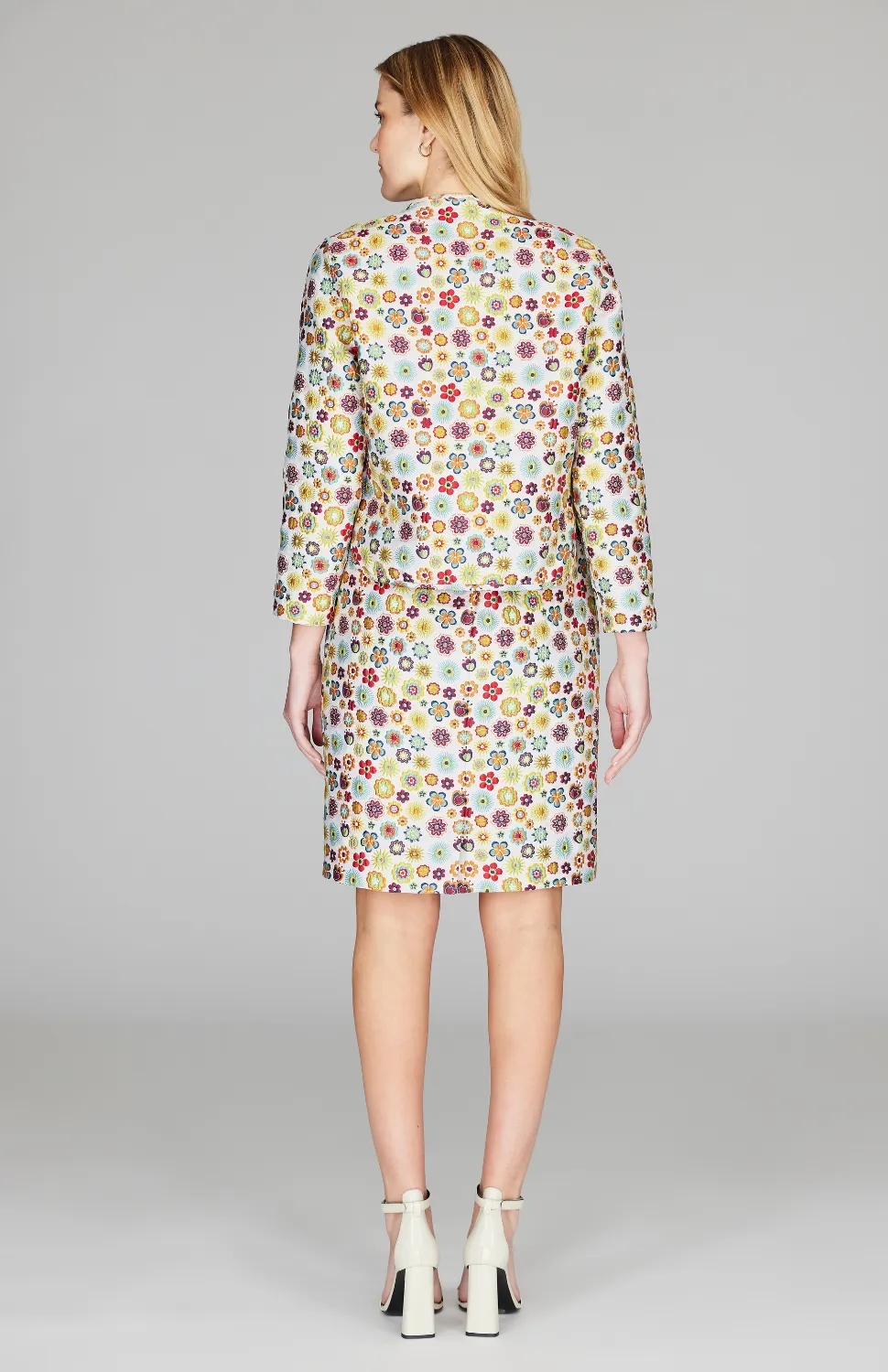 Graphic Flora Reversible Short Jacket w/ Bias