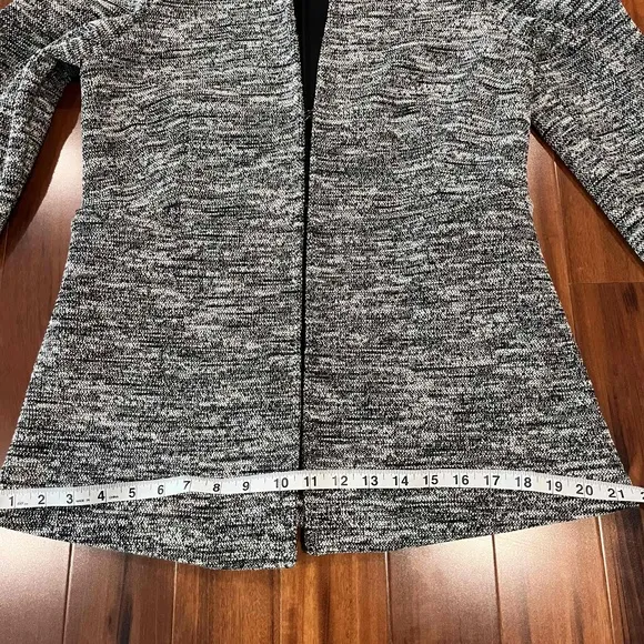 Halogen Nordstrom Black White Tweed Blazer Jacket Minimalist Long Sleeve Sz S