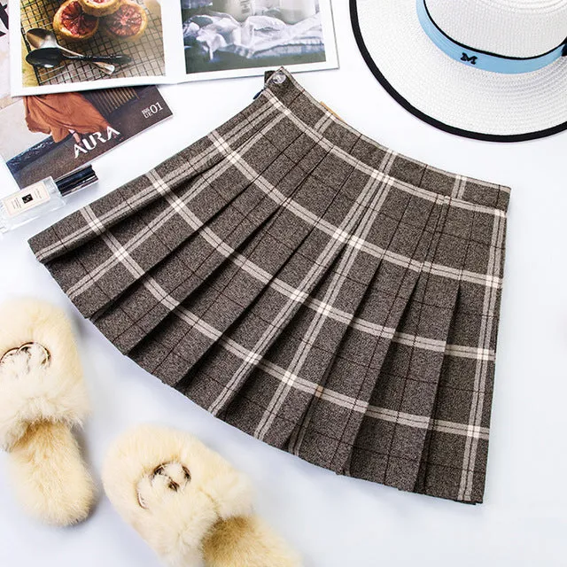 Harajuku School Girl Pleated Plaid Skirt