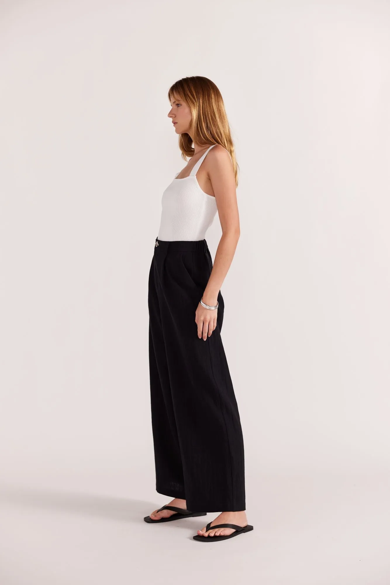 Harper Wide Leg Pants | Black
