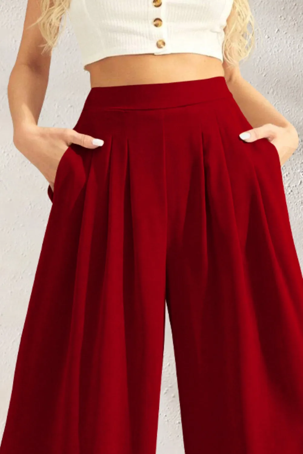 Hazel Blues® |  High Waist Wide Leg Pants