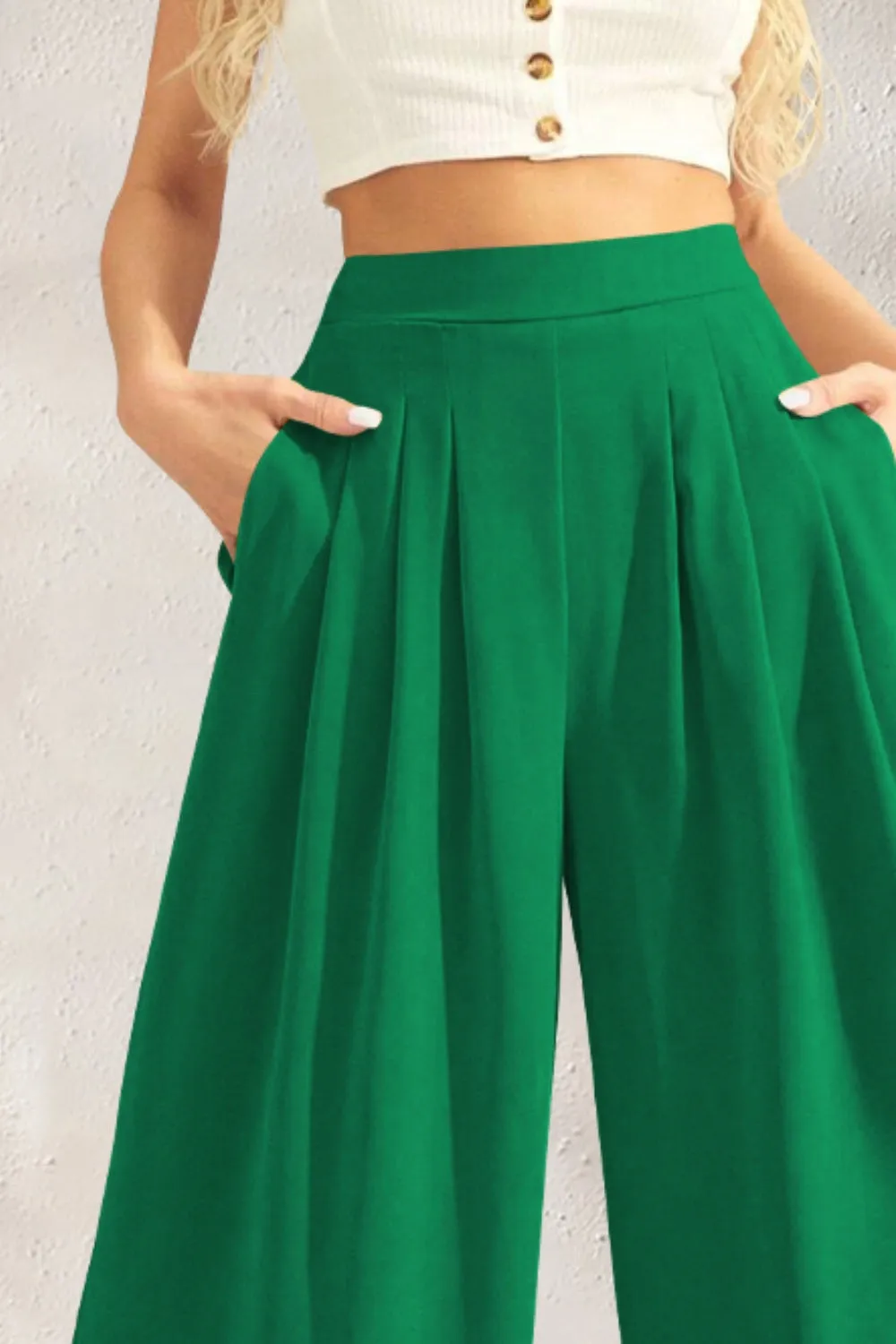 Hazel Blues® |  High Waist Wide Leg Pants