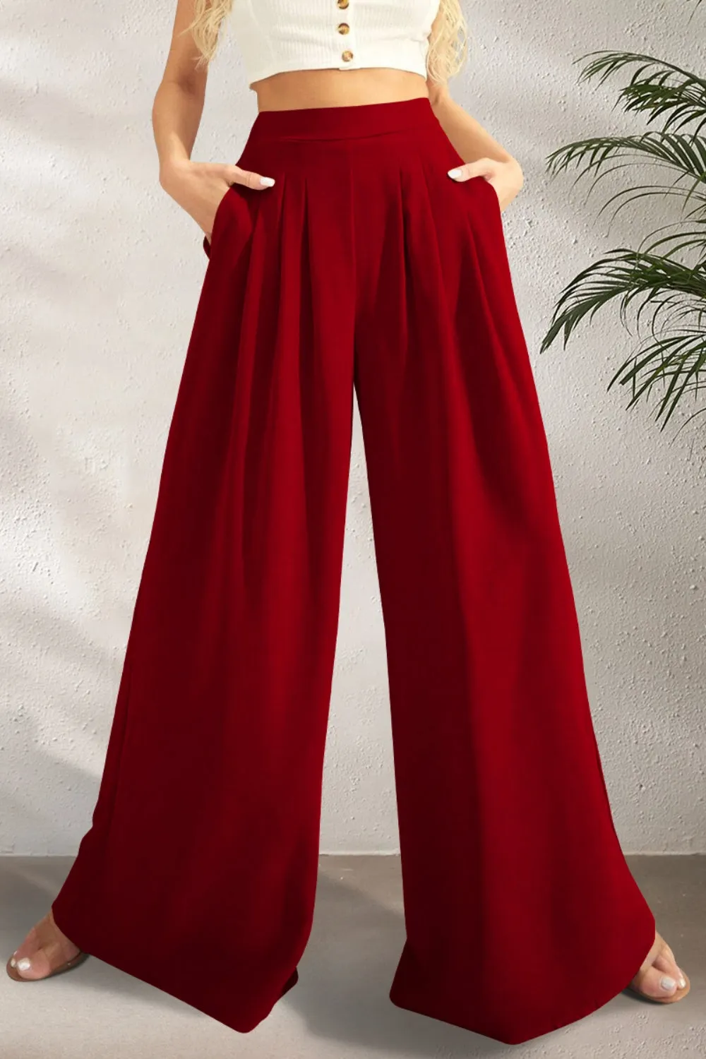 Hazel Blues® |  High Waist Wide Leg Pants