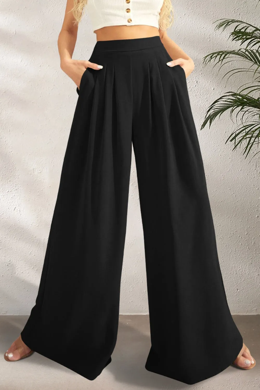 Hazel Blues® |  High Waist Wide Leg Pants