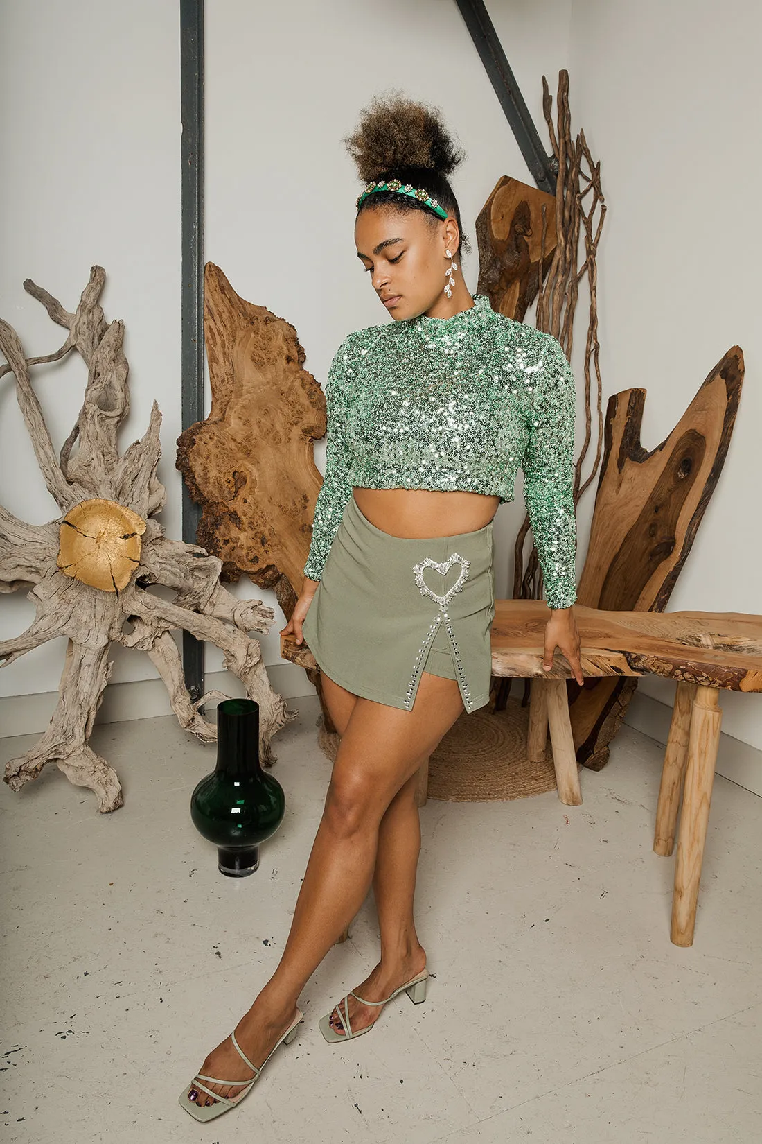 Heart Gem Sparkle Skort