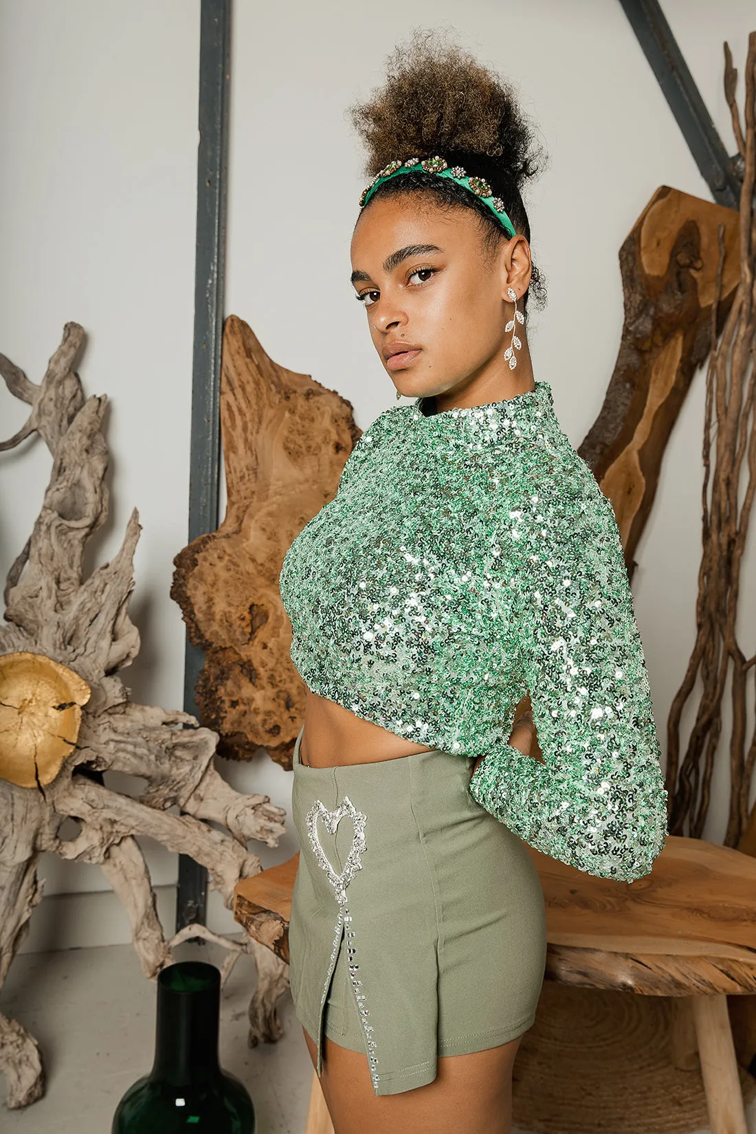 Heart Gem Sparkle Skort