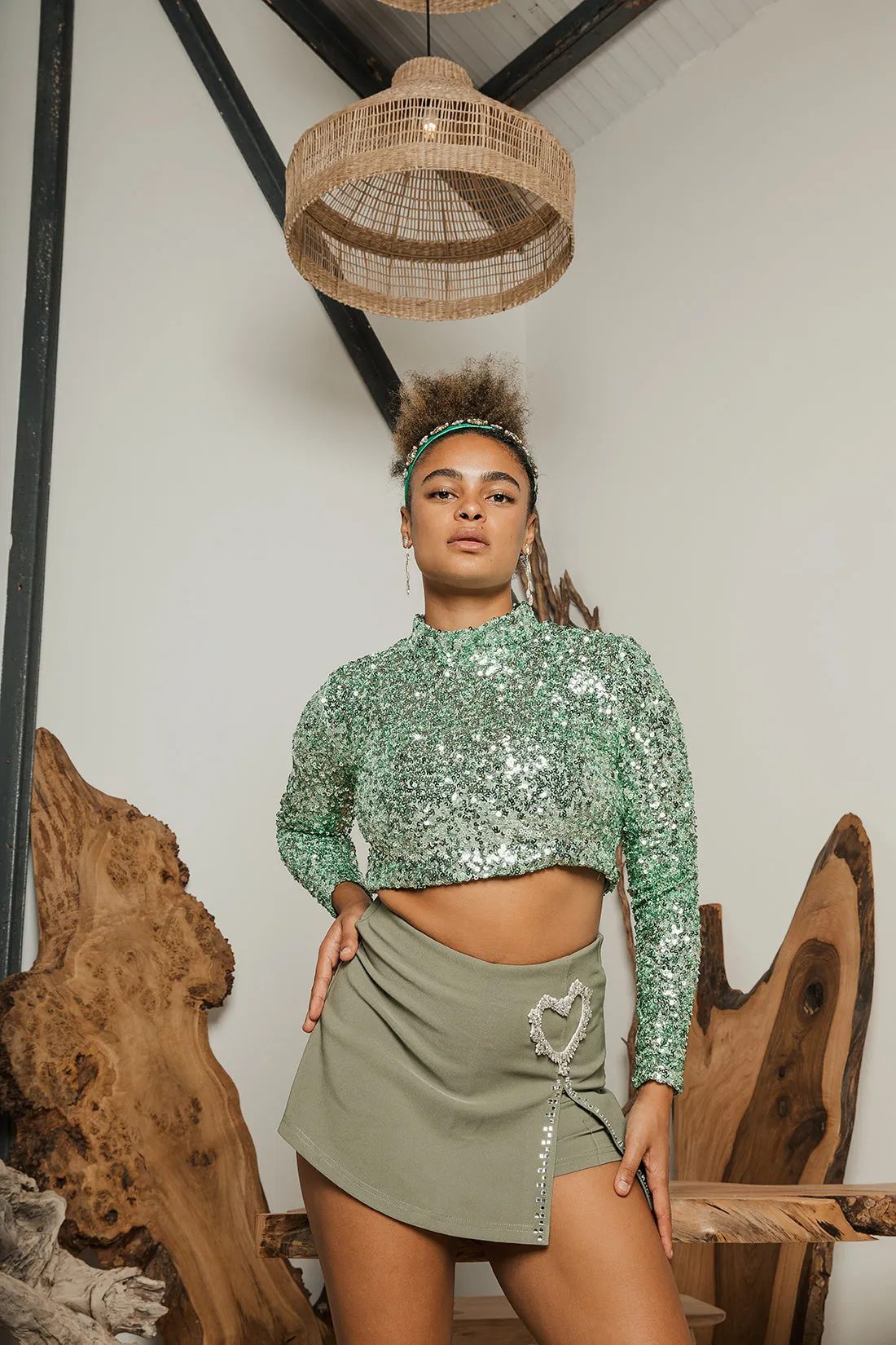 Heart Gem Sparkle Skort