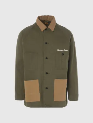 HERRINGBONE COVERALL JACKET