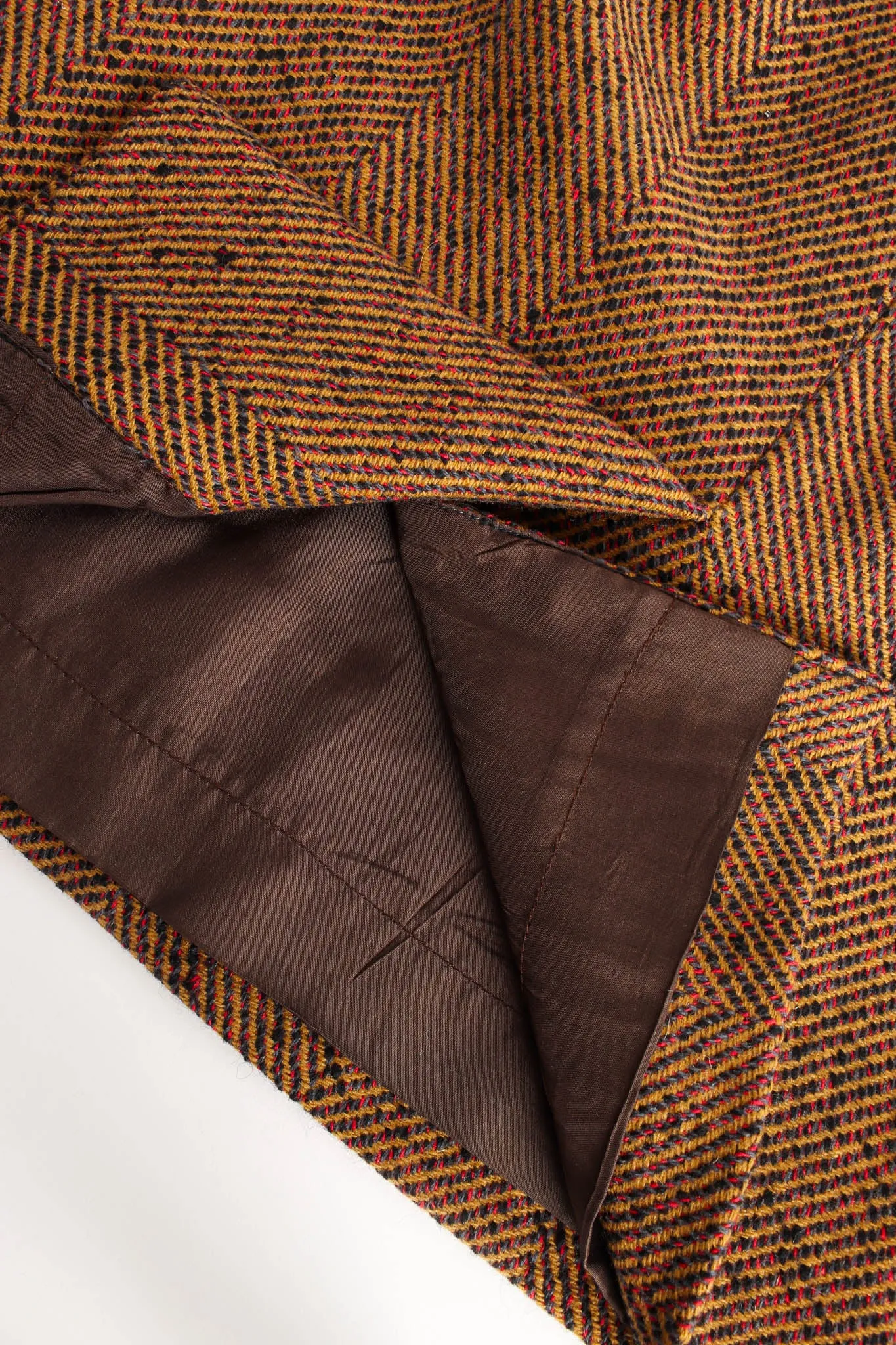 Herringbone Wool Skirt