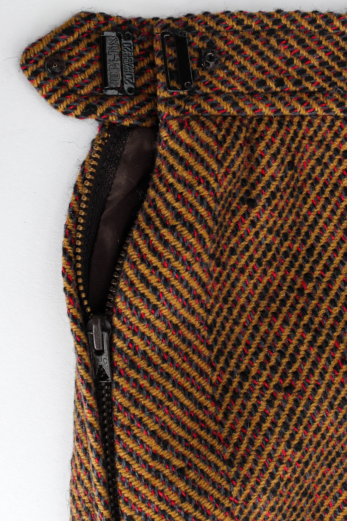 Herringbone Wool Skirt