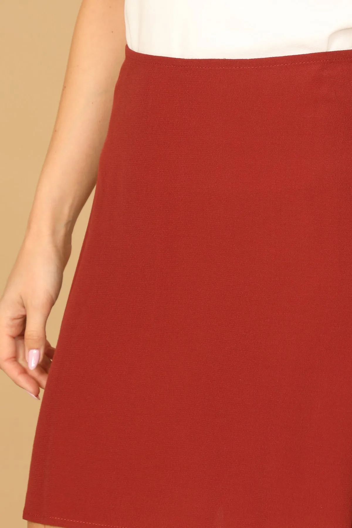 HIGH WAIST SOLID SKIRT