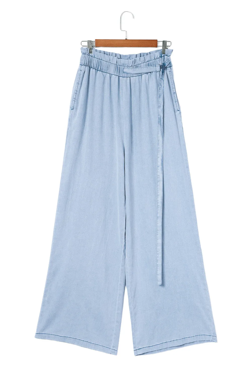 High Waist Wide Leg Tencel Jeans